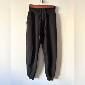 Victoria's Secret Black Lace-Up Joggers